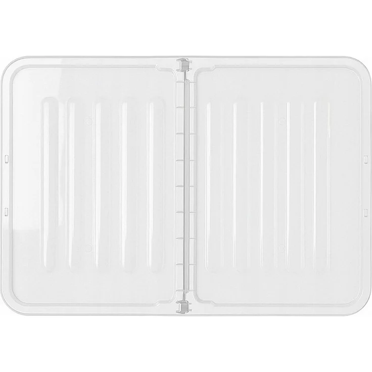 Plast Team Aufbewahrungsbox Behälter mit Doppeldeckel 15l, Doppeldeckelbehälter, Klappdeckel, Sicherheitsclips – Bild 3