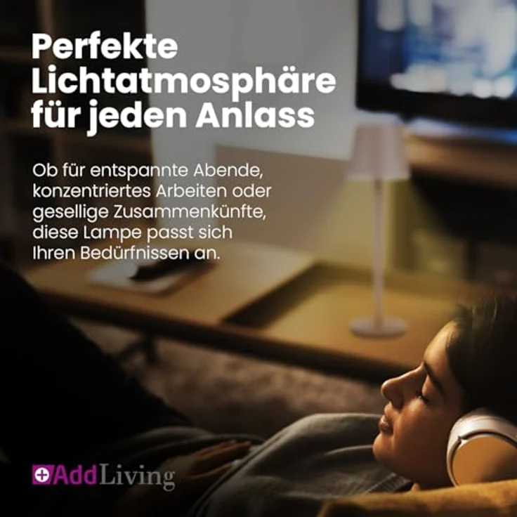 AddLiving LED Fashion Tischlampe, dimmbare Schreibtischlampe mit 3 Farbtemperaturen, kupfer, mobil und mit USB-Anschluss – Bild 2
