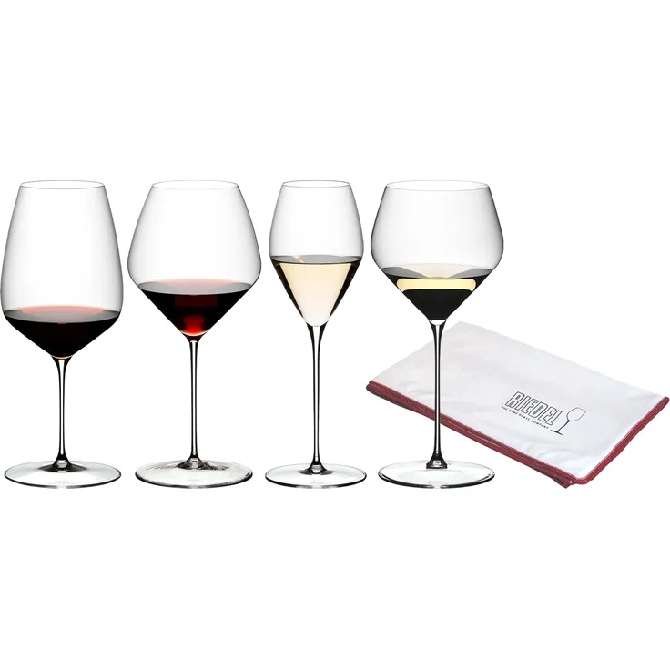 Riedel VELOCE Verkostungsset Gläserset 4er Set + Poliertuch