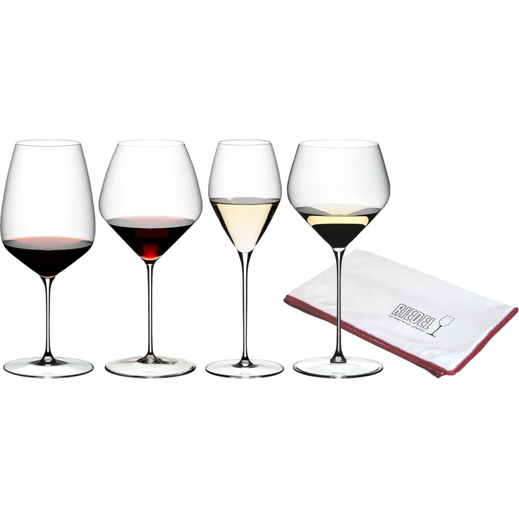 Riedel VELOCE Verkostungsset Gläserset 4er Set + Poliertuch – Bild 1