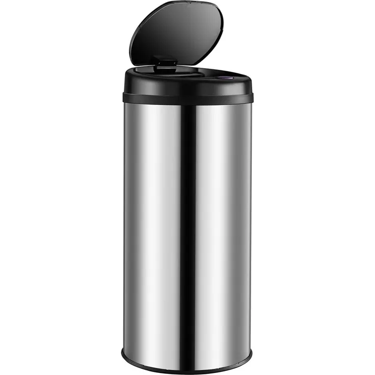 MONZANA® LED Sensormülleimer Silber 40 L