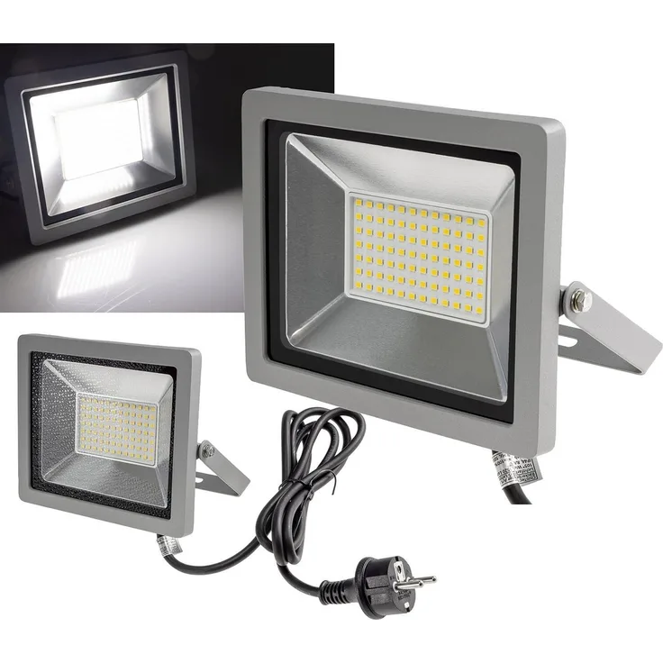 LED-Fluter SlimLine "CTF-SLT 30" silber30W, 2100lm, 4000K, neutralweiß, IP44