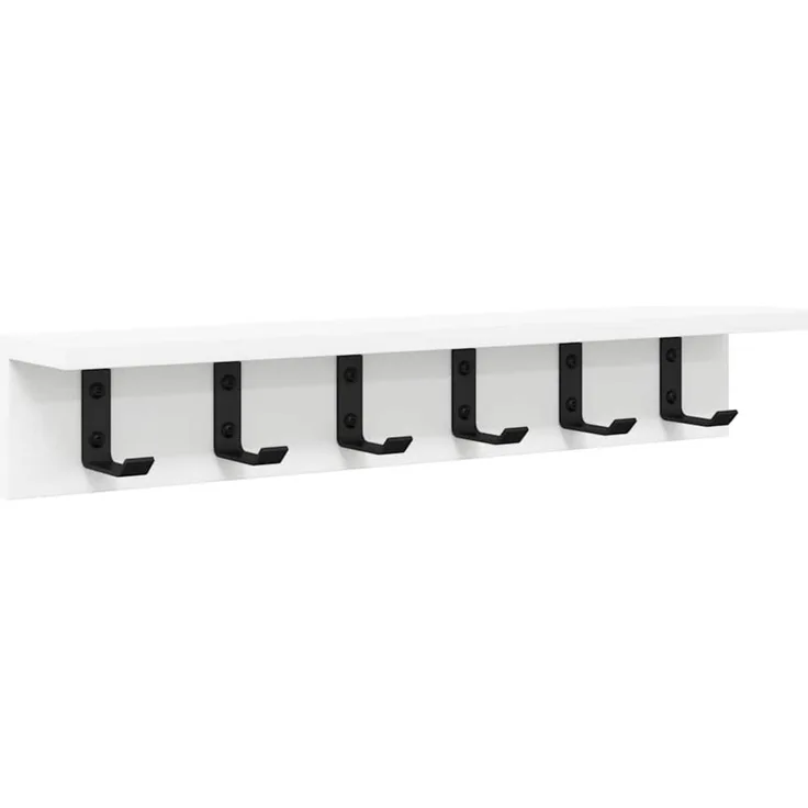 vidaXL Wandmontierter nachttisch Wandmontiert Weiß 60 x 10.5 x 10.5 cm 874355