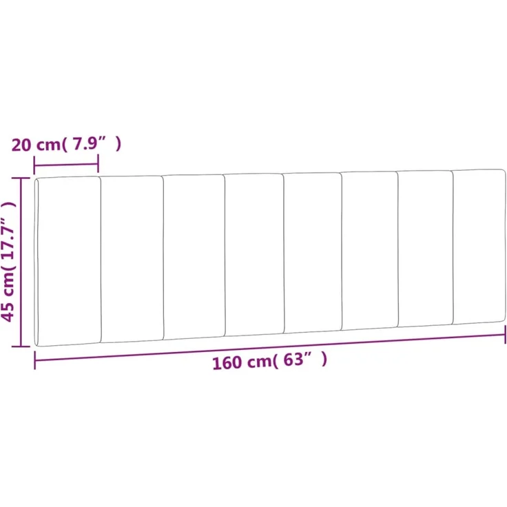 vidaXL Kopfteil-Kissen Rosa 160 cm Samt 374680 – Bild 10