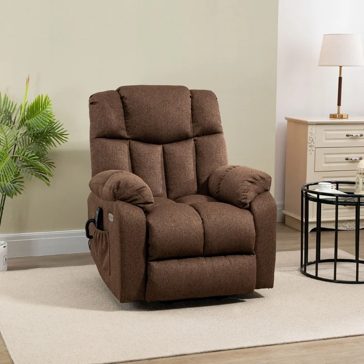 Wohnora-Aufstehsessel mit Liegefunktion und Fernbedienung 92 x 95 x 107 cm, Braun,H 1070cm x T 920cm x B 950cm – Bild 3