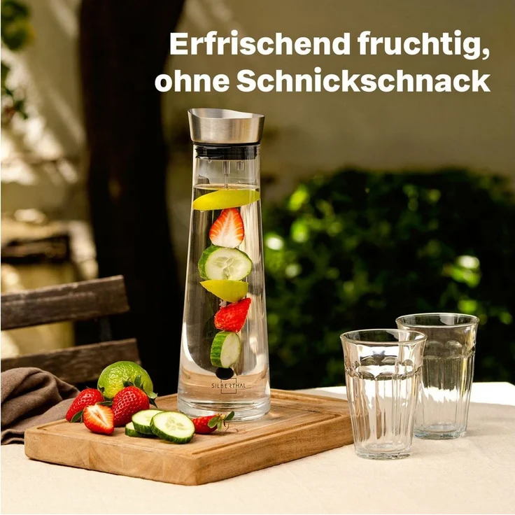 SILBERTHAL Wasserkaraffe Glaskaraffe mit Spieß, (1-tlg) – Bild 2