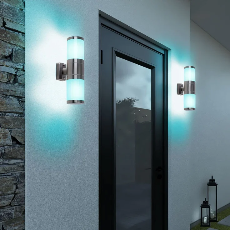 RGB LED Wandleuchte, Edelstahl, App- und Sprachsteuerung – Bild 4