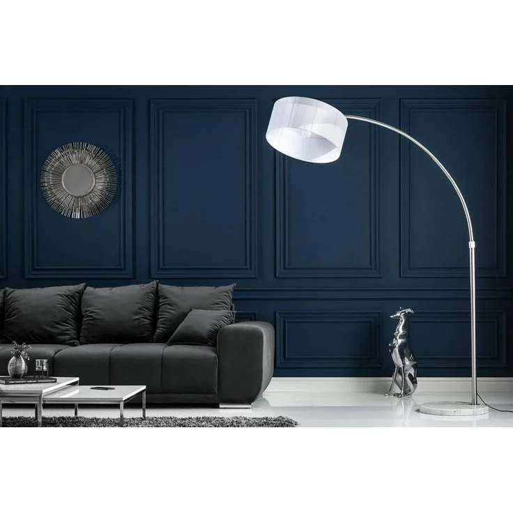 riess-ambiente Bogenlampe EXTENSO 230cm weiß, ohne Leuchtmittel, Wohnzimmer · Metall · verstellbar · Modern Design – Bild 5