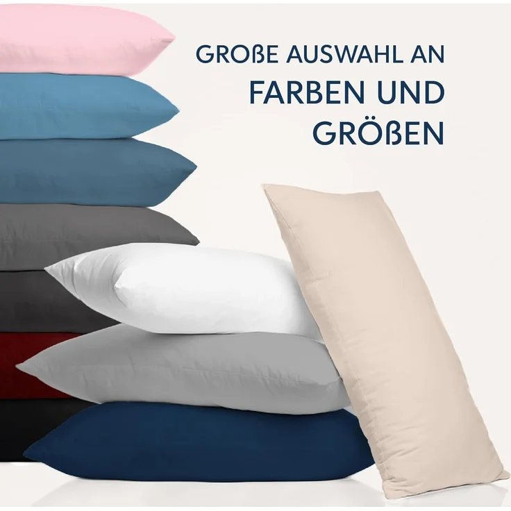 Dreamzie Kissenbezug 40x60 Grau 2er Set Mikrofaser Oeko-TEX Zertifiziert Kopfkissenbezug 40x60 Weich – Bild 5