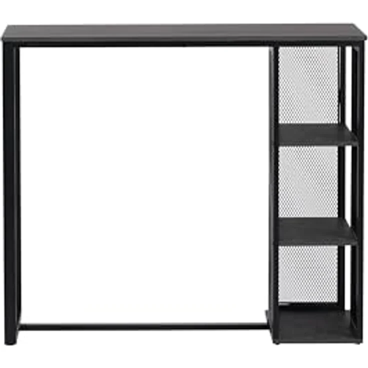 Hela Tische, Bartisch Bistrotisch Klara, Dekor Eiche Dunkelgrau, Metall-Regal-Gestell, 120 x 60 x 103 cm – Bild 4