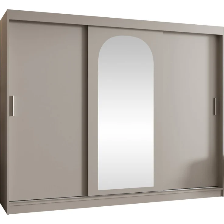 Kleiderschrank Samker 250 cm (Farbe: Cashmere, mit vier Schubladen) – Bild 1