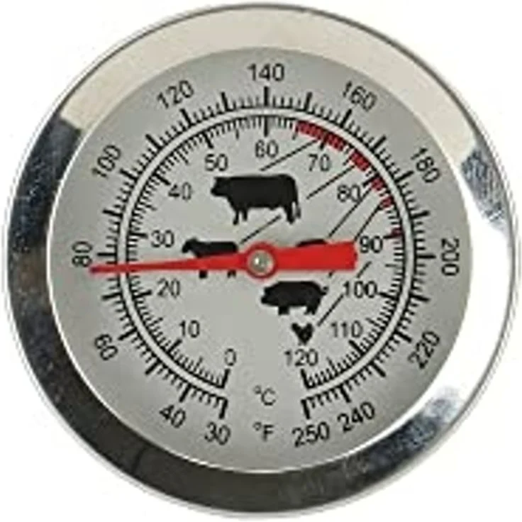 Vielseitiges, hochwertiges Fleischthermometer aus Edelstahl mit klarer Skala – Bild 2