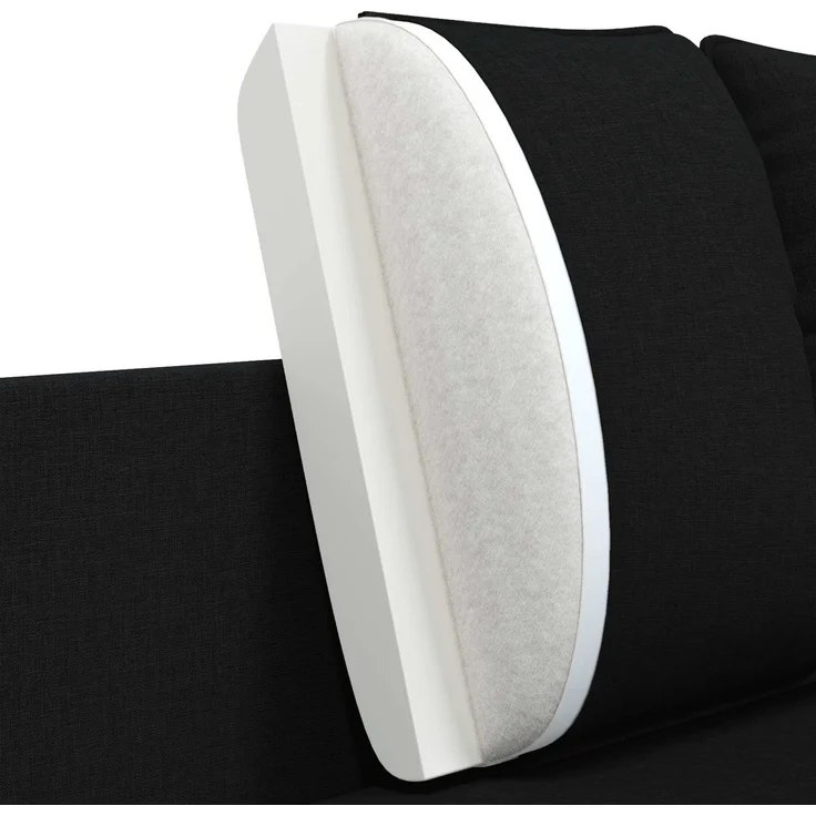 vidaXL 3-Sitzer-Sofa Schwarz 222 x 81 x 89 cm Stoff 42048631 – Bild 8