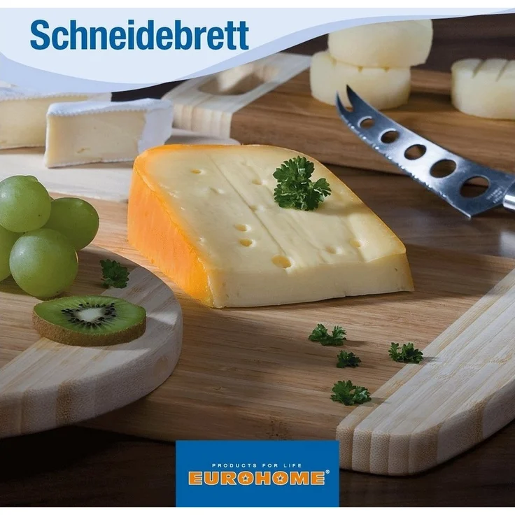 EUROHOME Schneidebrett Frühstücksbrettchen Brotzeitbrett mit praktischem Griff, Kunststoff, (1-St, Frühstücksbrett 29 x 19 cm), Brotschneidebrett Servierbrett – Bild 2