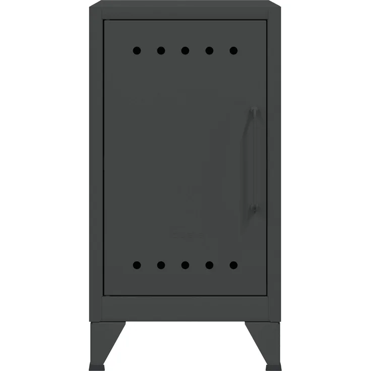 Bisley Fern Mini Ablageschrank aus Metall | Beistellschrank im Retro-Instustrial Design in anthrazitgrau, FERMINLH-634