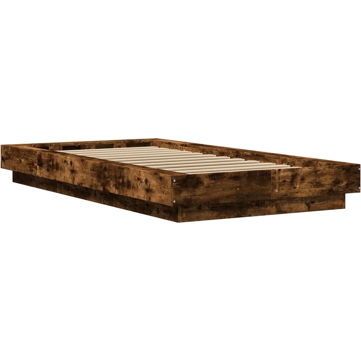 vidaXL Bodenbettgestell Geräucherte Eiche 80 x 210 cm Holzwerkstoff 3429701 – Bild 6