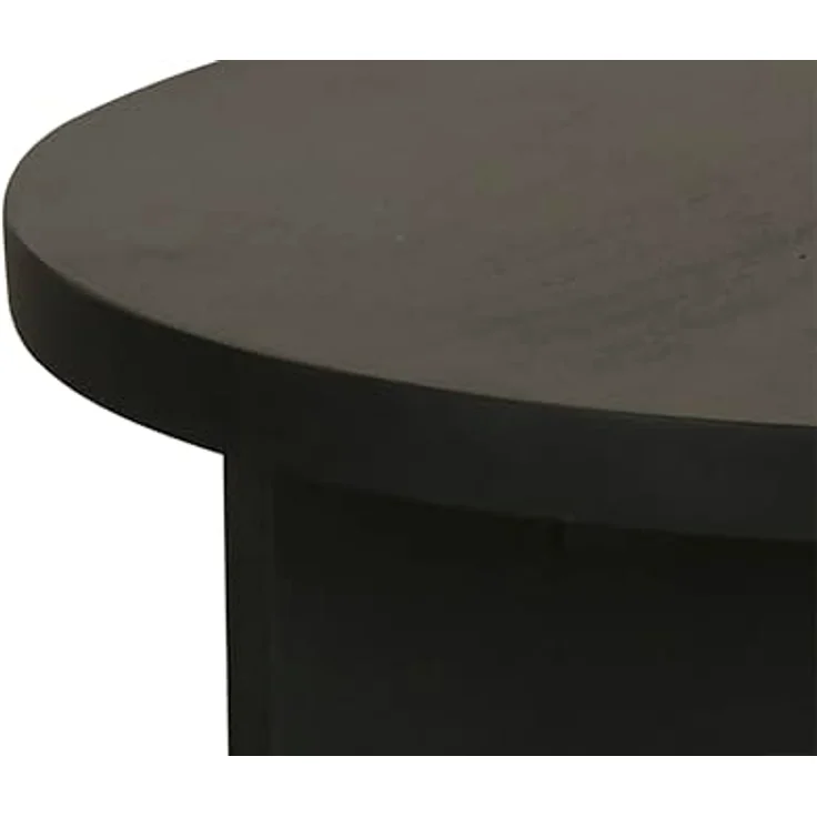 byLIVING Beistelltisch Round/Rund/Massivholz Akazie schwarz/Kaffeetisch/Nachttisch/Echtholz/D 40, H 30 cm – Bild 7