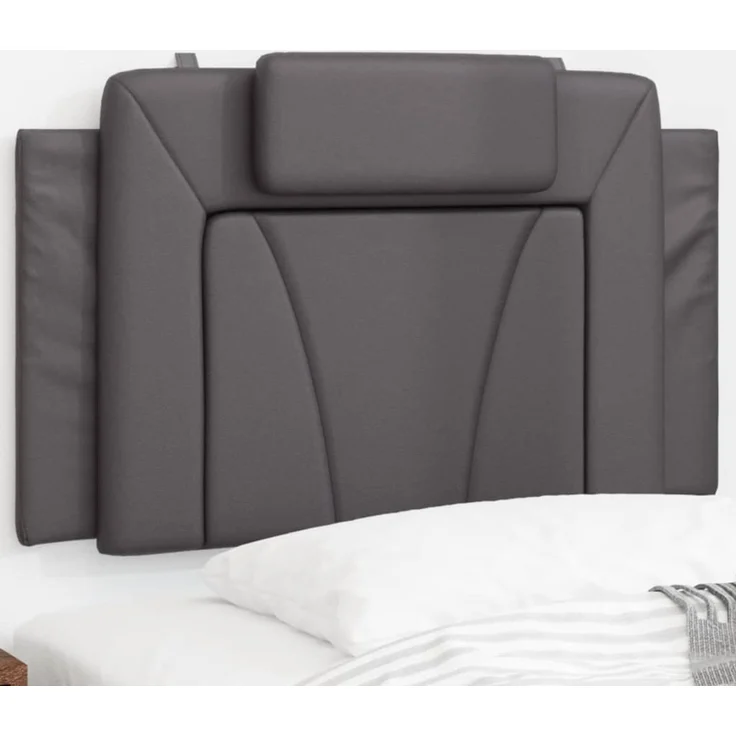 vidaXL Kopfteil-Kissen Grau 80 cm Kunstleder 374763 – Bild 1