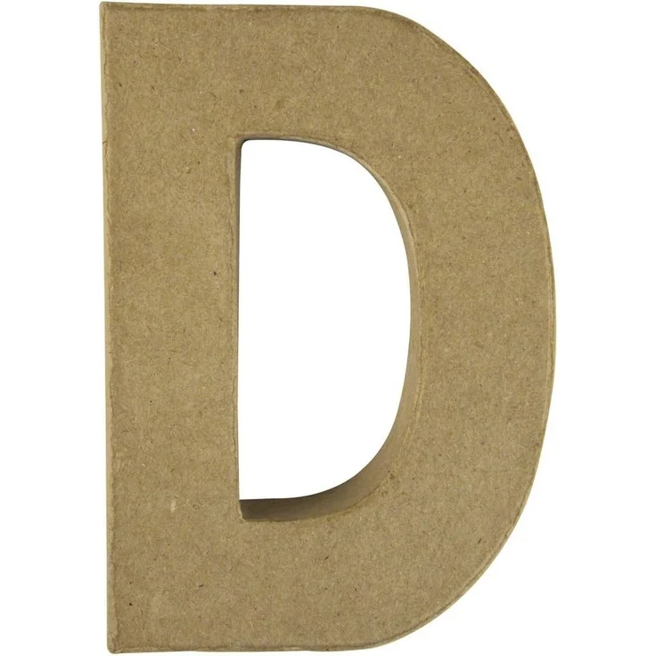 Pappmaché Buchstabe D FSC Recycled100%, 15x10,5x3cm – Bild 2