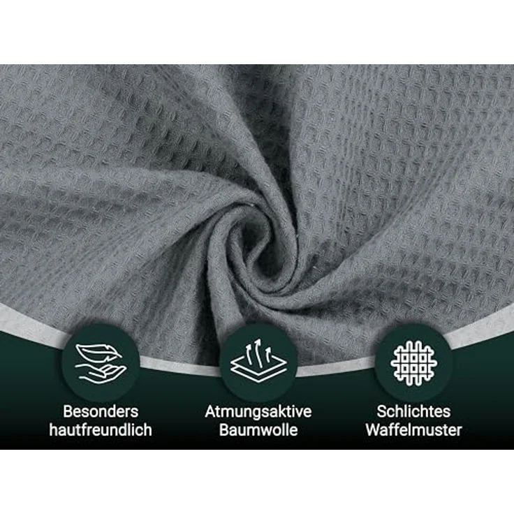 Zollner Kuscheldecke, Grau, 150x200 cm, 100% Baumwolle, Oeko-Tex® Standard 100, waschbar bis 60°C – Bild 3