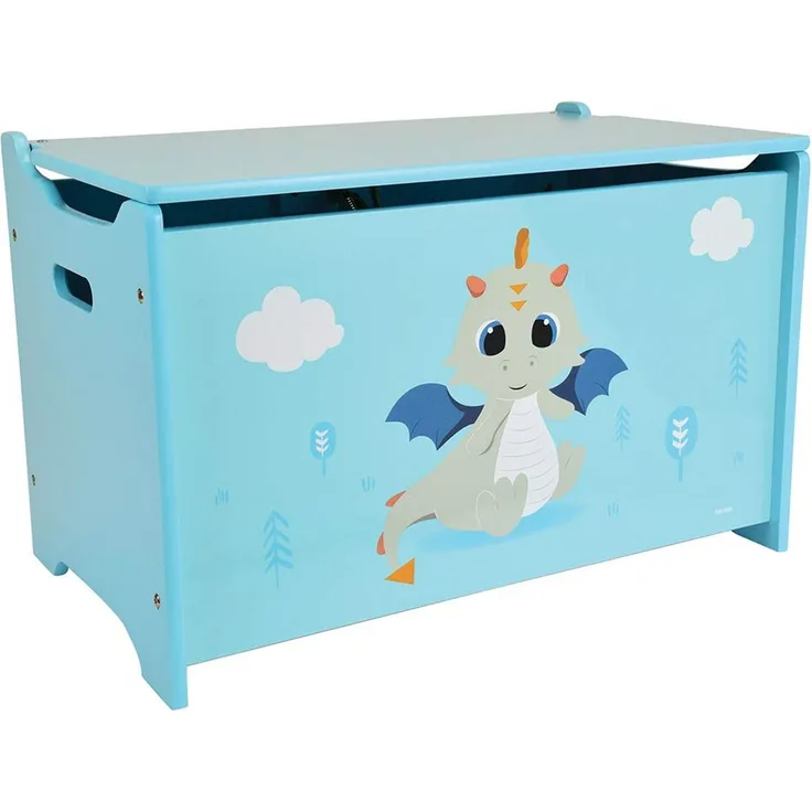 Fun House 713305 Leon Le Dragon Spielzeugkiste für Kinder, 40 x 58 x 36 cm, Blau