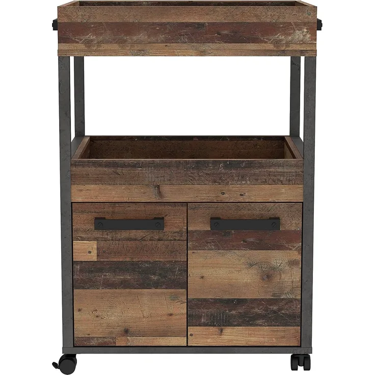 Barwagen Rollwagen HOME BAR 201 Optik: Old Wood Vintage von Forte
