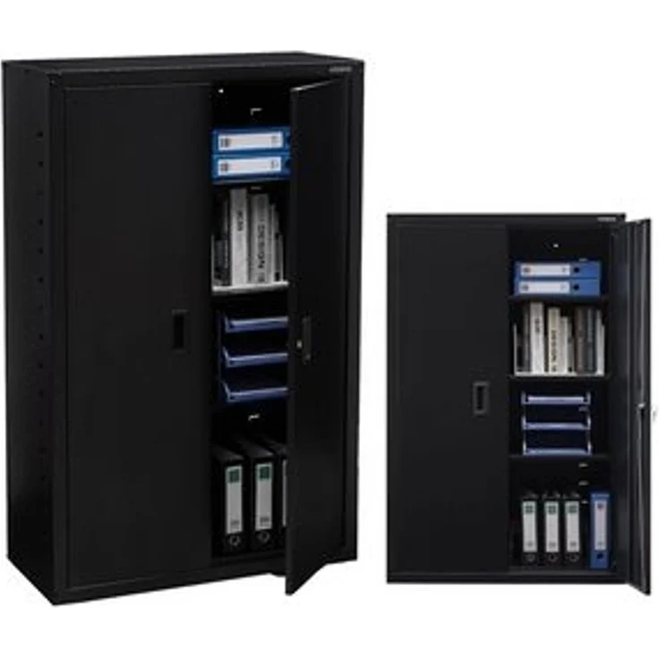 Arebos Aktenschrank Büroschrank Materialschrank Stahlschrank 140x90x40 cm (Stück, schwarz) – Bild 6