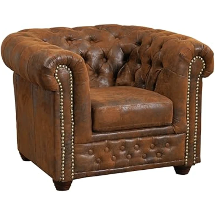Sessel 94x86x72 braun CHESTERFIELD – Bild 1