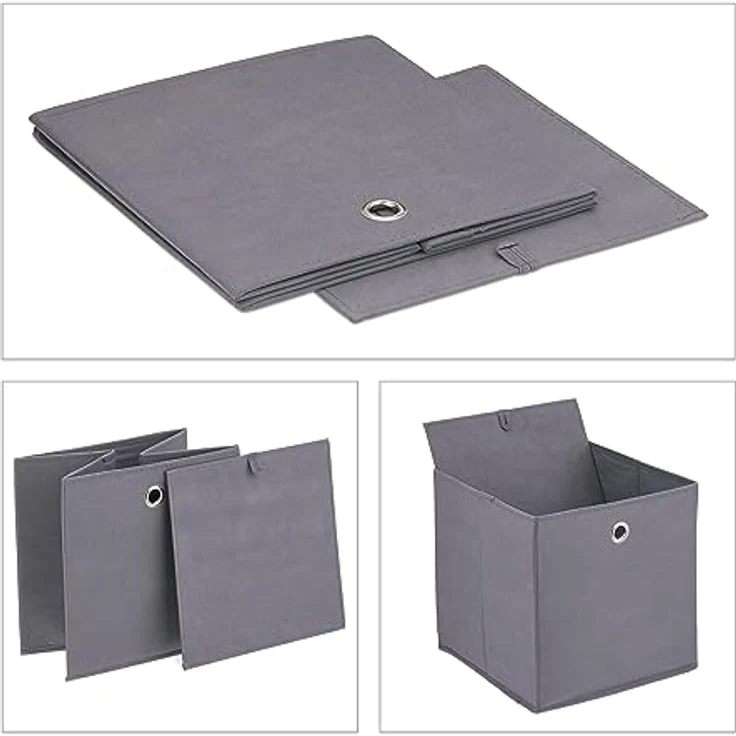 Graue Aufbewahrungsbox im 4er Set – Bild 7