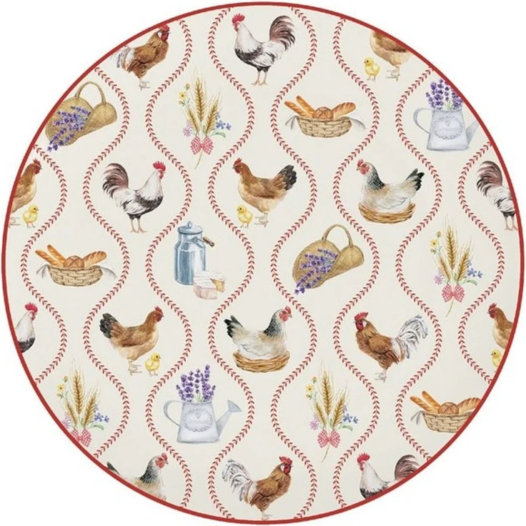EasyLife Frühstücksteller Country Life, Spülmaschinengeeignet, Mehrfarbig, Hühner, H: 2cm – Bild 4