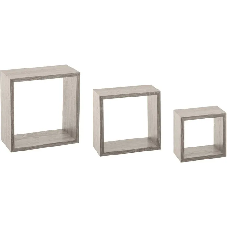 Wandregal mit Garderobenhaken, Cube X3 Beton Gris