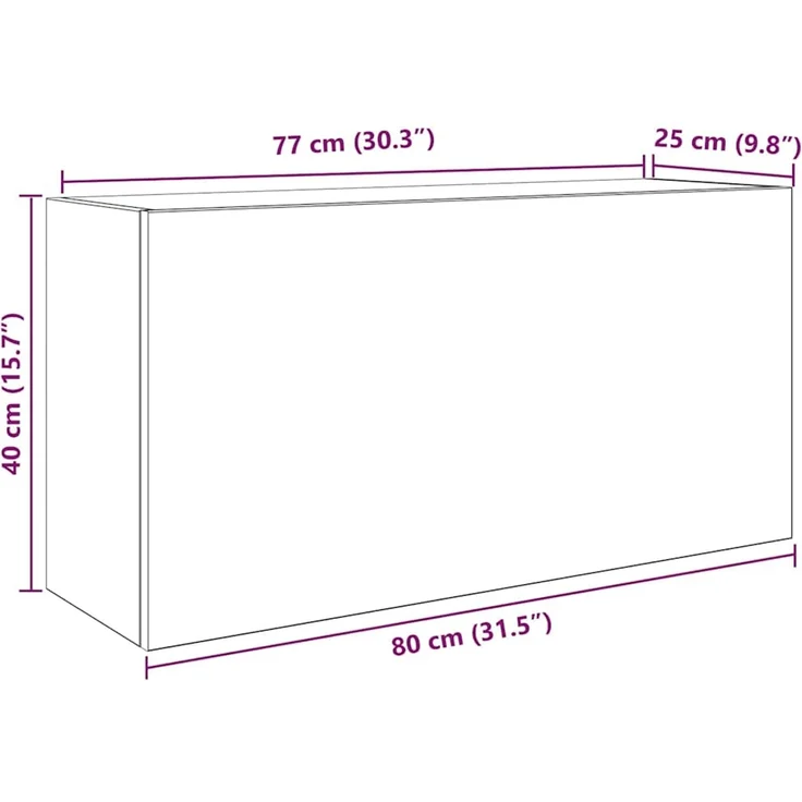 vidaXL Bad-Wandschrank Sonoma-Eiche 80x25x40 cm Holzwerkstoff 860087 – Bild 12