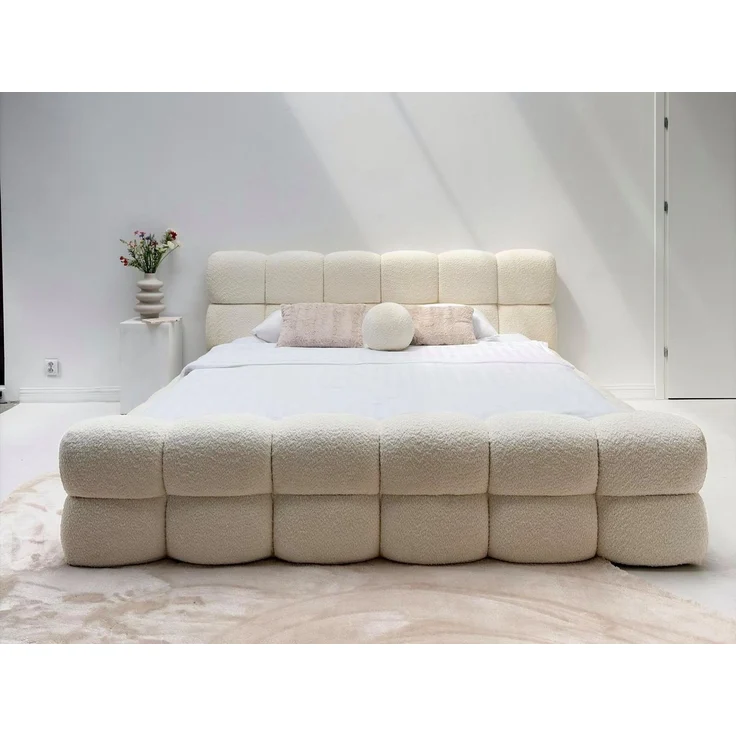 Compleo Polsterbett bubble, Designerbett 140/160/180/200 DALIA (TOPSELLER, Lattenrost mit Holzrahmen oder Metalrahmen), Wolkenbett, Cloud-Bett mit Bettkasten – Bild 3