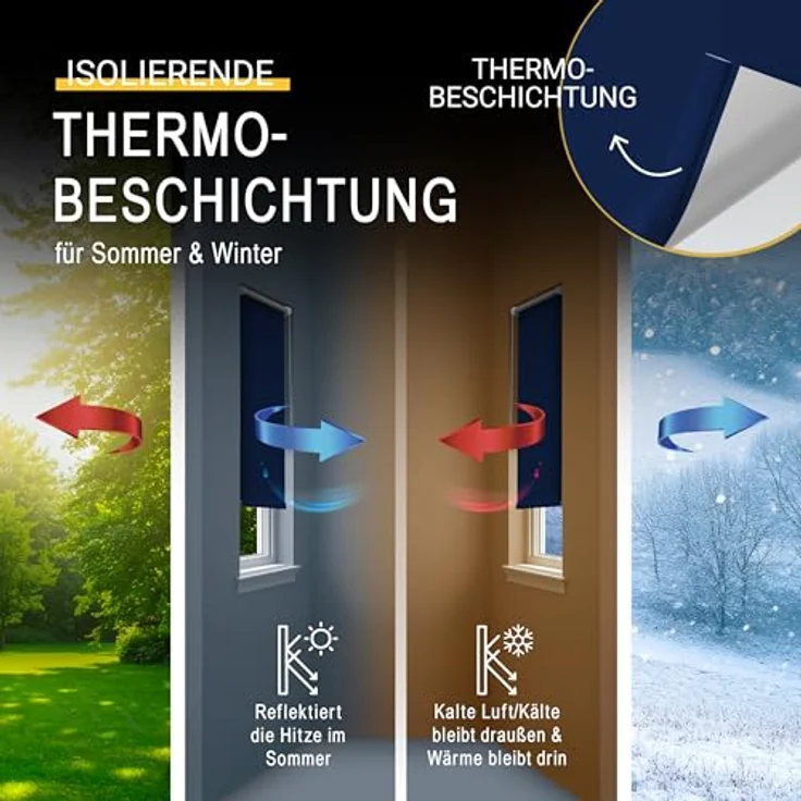Sol Royal Thermorollo SolReflect T42 für Fenster & Türen Dunkelblau, 160 x 40 x 3.1 cm – Bild 5