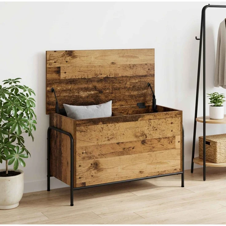 vidaXL Aufbewahrungsbox Altholz 80 x 40 x 49,5 cm Holzwerkstoff 8013678 – Bild 1