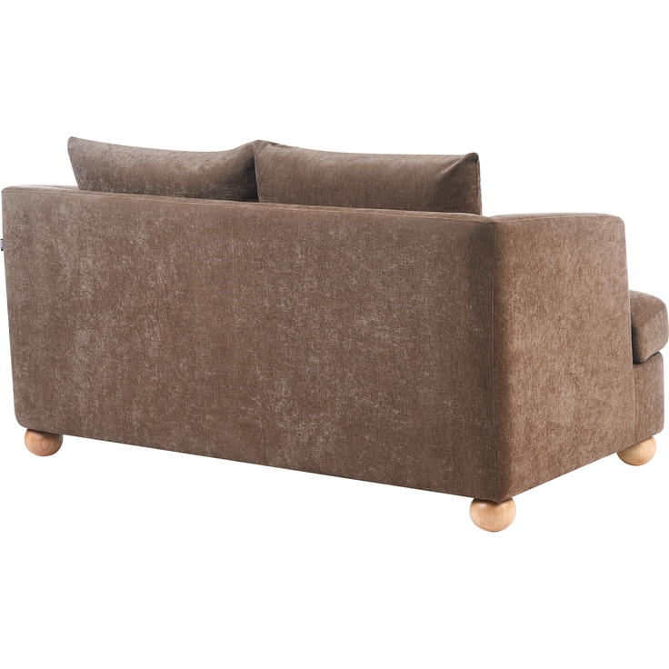 Sofa 2-Sitzer RATTVIK Chenillegewebe Braun – Bild 5