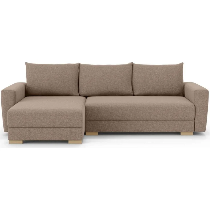 Home affaire Ecksofa MAGHERA universell Schlafsofa mit Bettkasten, Maße B/T/H: 255/142/84cm, L-Form mit Recamiere rechts oder links montierbar, hoher Sitzkomfort – Bild 3