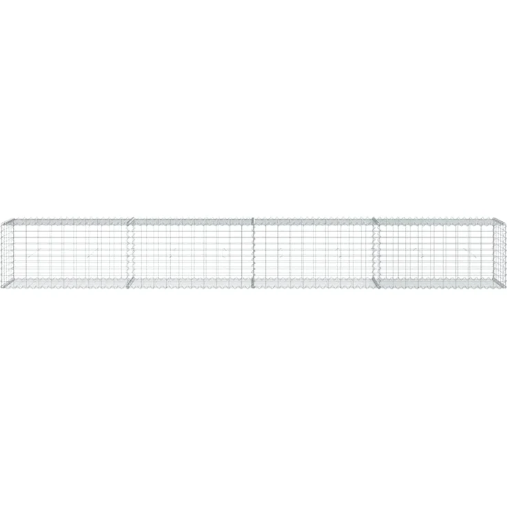vidaXL Gabionenkorb mit Deckel 400x50x50 cm Verzinktes Eisen 3295135 – Bild 2