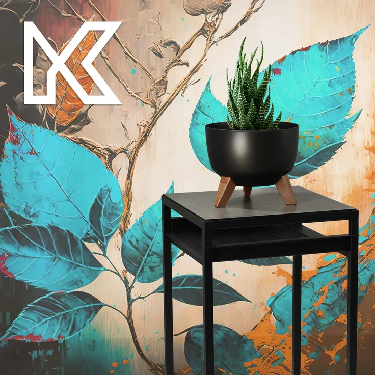KADAX Blumentopf Blumentopf 24 cm Abdeckung + Einsteckbeine Blumenständer Schwarz – Bild 7