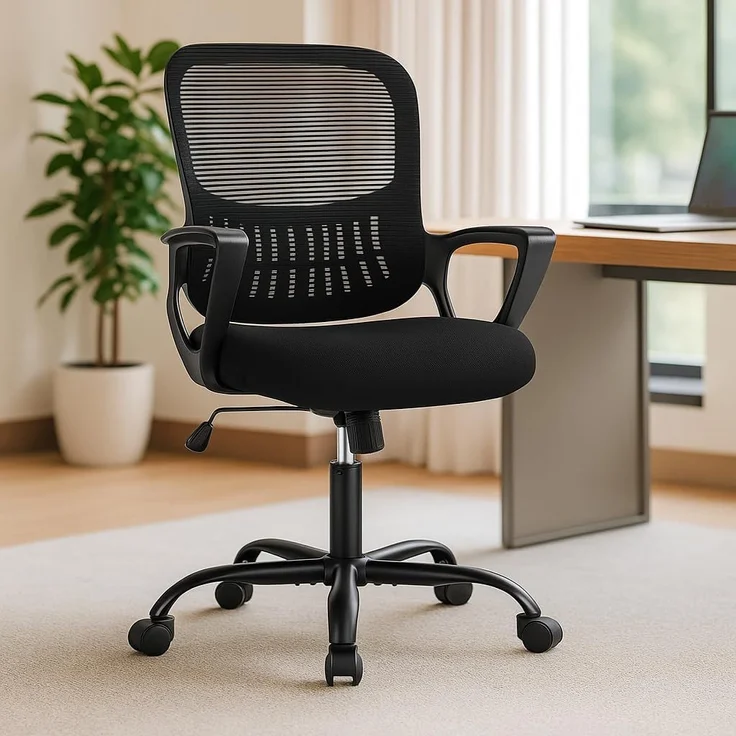 DUMOS Barhocker Barstuhl mit Sitzkissen Aus Pu-leder Und Metallbein BarStool mit lehne (2er Set), gepolstertes Leder,Stahlgestell,Sitzhöhe 40 cm, 66 cm, 74 cm – Bild 1