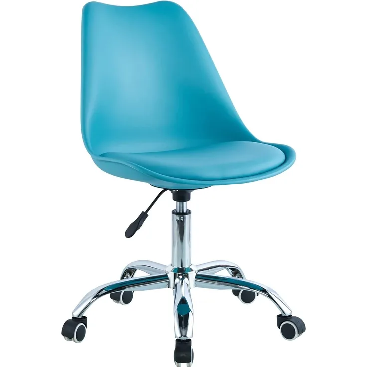 Brigros WeHome Moderner Bürostuhl Jugendzimmer Arbeitszimmer Wartezimmer Bürostuhl mit Kunstledersitz (Hellblau)