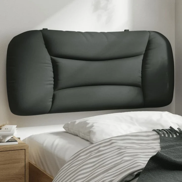 vidaXL Kopfteil-Kissen Dunkelgrau 90 cm Stoff – Bild 1