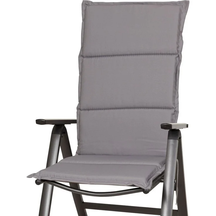 Sun Garden Hochlehnerauflage Hochlehner Elba 50234-715 grau 121x50x4Sun Garden, (1 St), mit Bindebändern – Bild 1