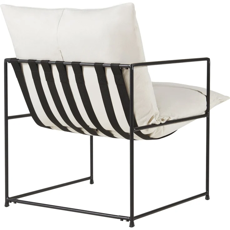 Sessel Utsjoki 90x61x70 cm Schwarz/Beige [en. casa] – Bild 5