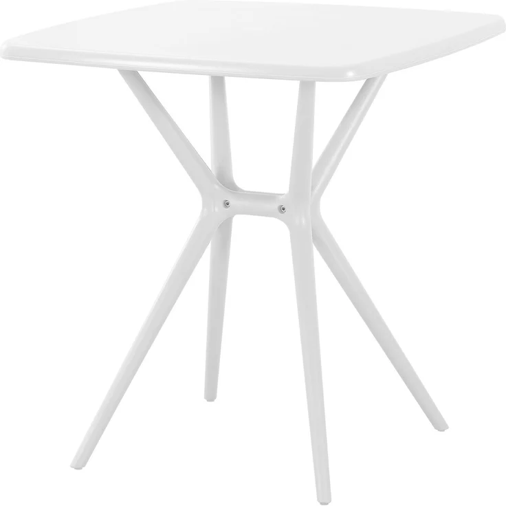 Gartenmöbel-Set FRIDA mit 2 Stühlen - 186 x 72 x 81 cm, Kunststoff, Weiß | Balkonset Gartenset Tisch mit Stühlen Bistroset Outdoor – Bild 6