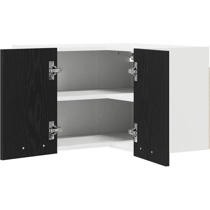 vidaXL Hängeschrank Schwarze Eiche und Weiß 57 x 57 x 40 cm 884187 – Bild 5