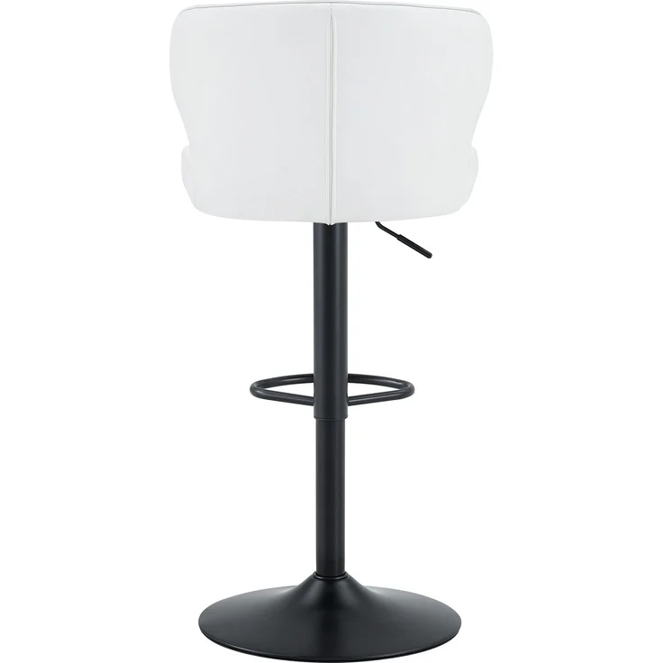 2er Set Barhocker mit Lehne Höhenverstellbar, 360° Drehbar Barstuhl mit großem Sockel & Fußstütze, Moderner Küchenhocker für Bar Küche Theke (Nur Stühle)--Weiß--110x45x49.7cm--YOUDENOVA – Bild 10
