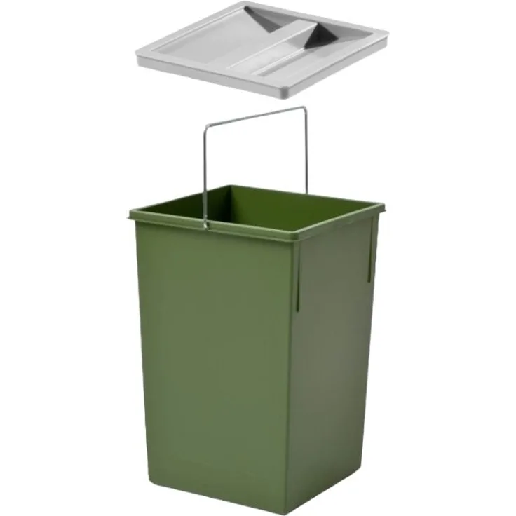 Hailo Inneneimer 1073259 grün 15 Liter 220 x 230 x 350 mm mit Deckel
