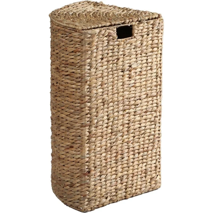 Casâme Eck-Wäschekorb aus Wasserhyazinthe - H66 cm - Helles Holz – Bild 6