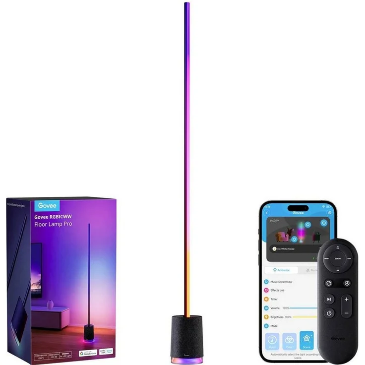 Govee - Lyra Corner Floor Lamp with Speaker black EEK G – Bild 1